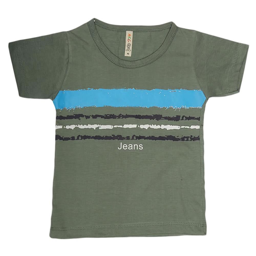 Boys Print T-Shirt  - Green, Kids, Boys T-Shirts, Chase Value, Chase Value
