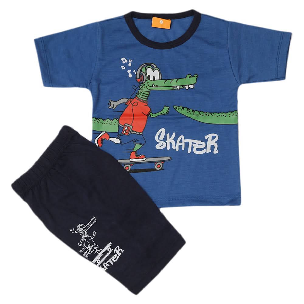 Boys Half Sleeves Suit - Royal Blue, Kids, Boys Sets And Suits, Chase Value, Chase Value