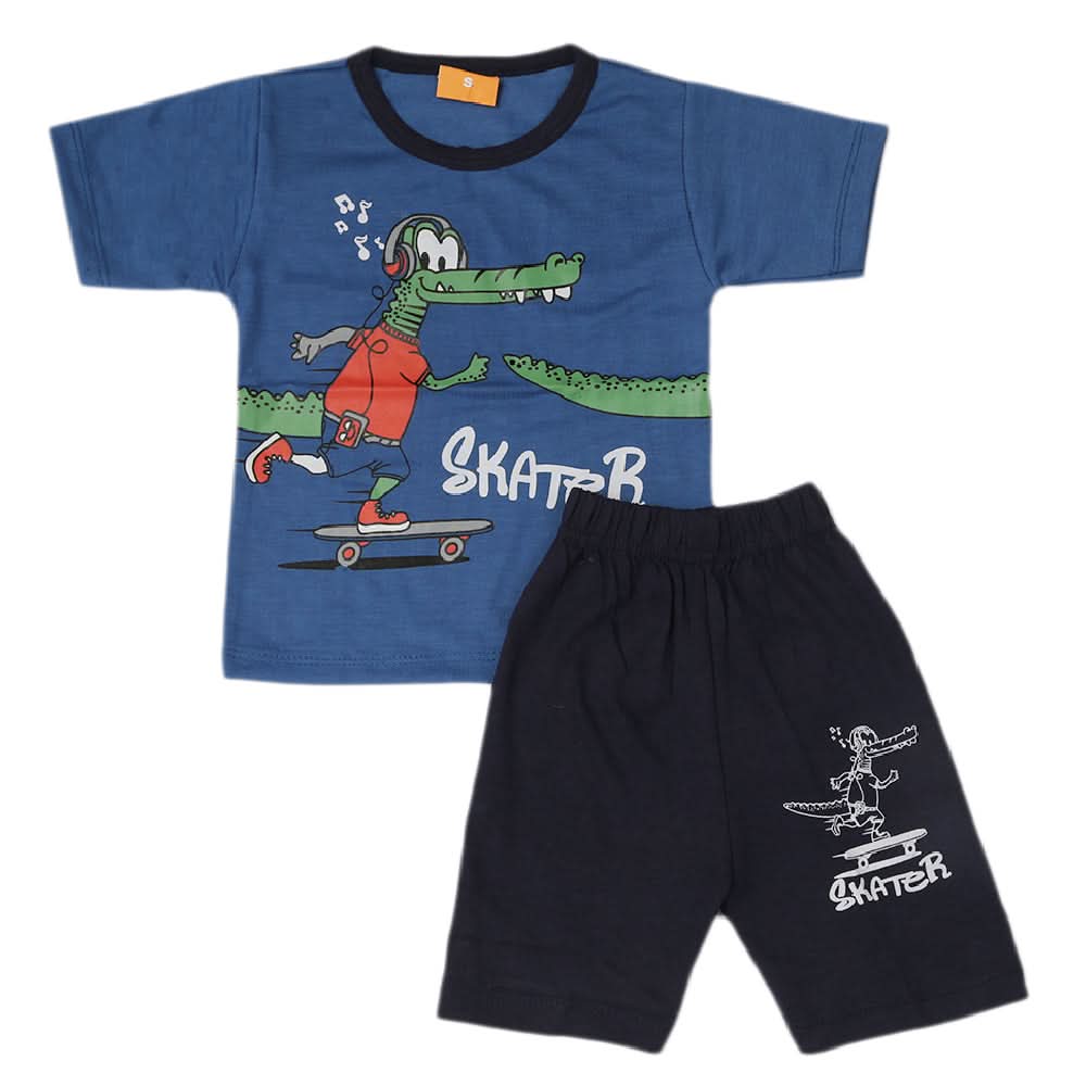 Boys Half Sleeves Suit - Royal Blue, Kids, Boys Sets And Suits, Chase Value, Chase Value