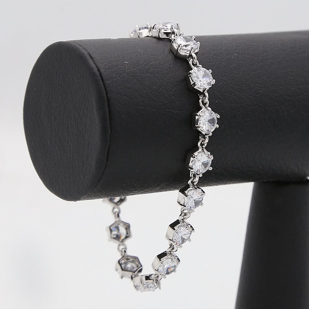 Women's Zircon Bracelet - Silver, Women, Bangles & Bracelets, Chase Value, Chase Value