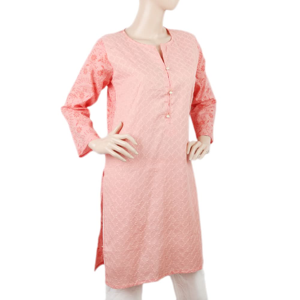 Women's Chicken Kurti - J - Peach, Women, Ready Kurtis, Chase Value, Chase Value