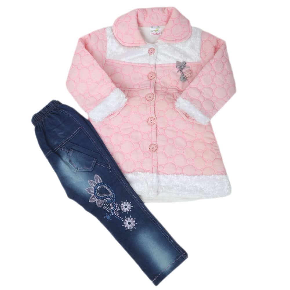 Girls Full Sleeves Tights Suit - Pink, Kids, Girls Sets And Suits, Chase Value, Chase Value