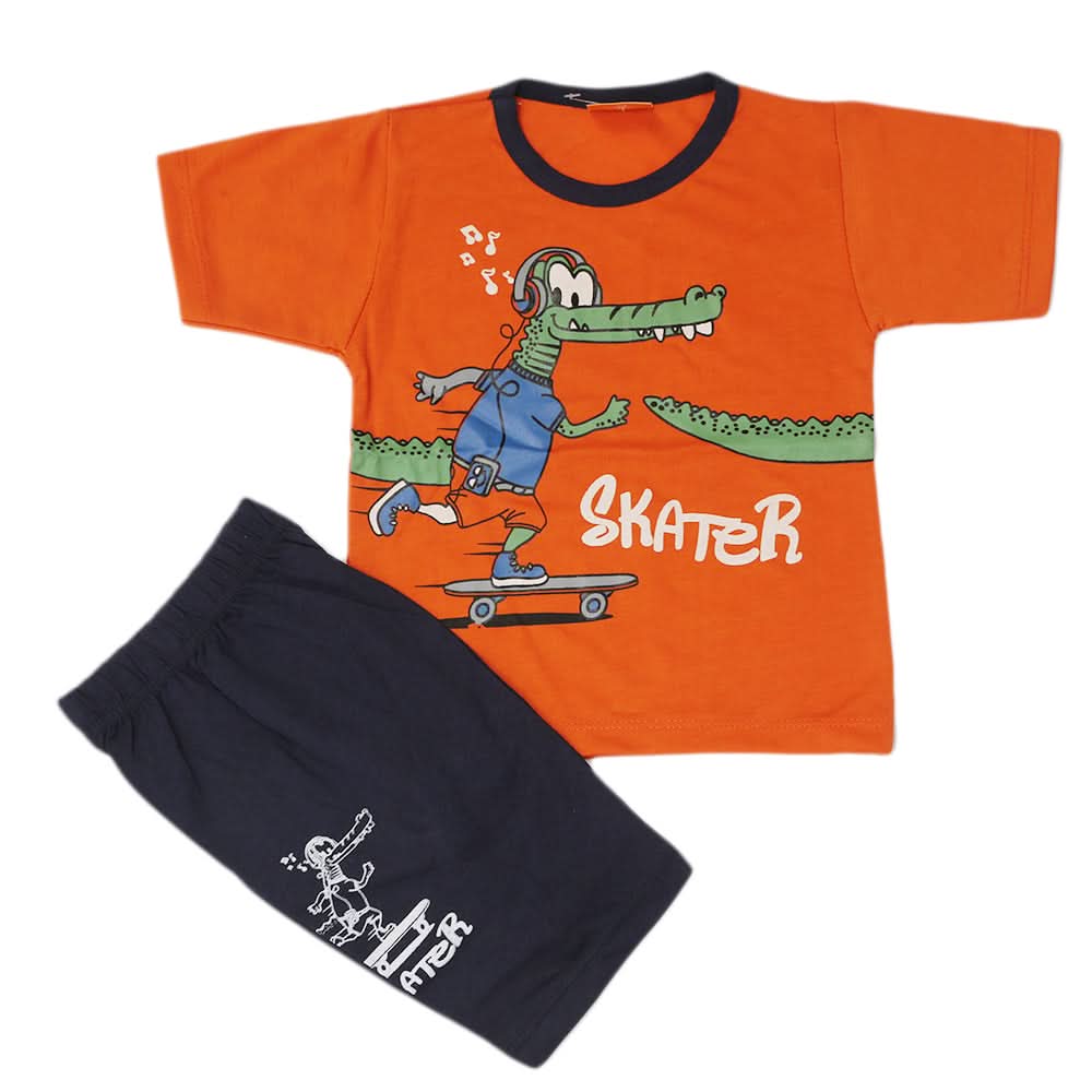 Boys Half Sleeves Suit - Orange, Kids, Boys Sets And Suits, Chase Value, Chase Value