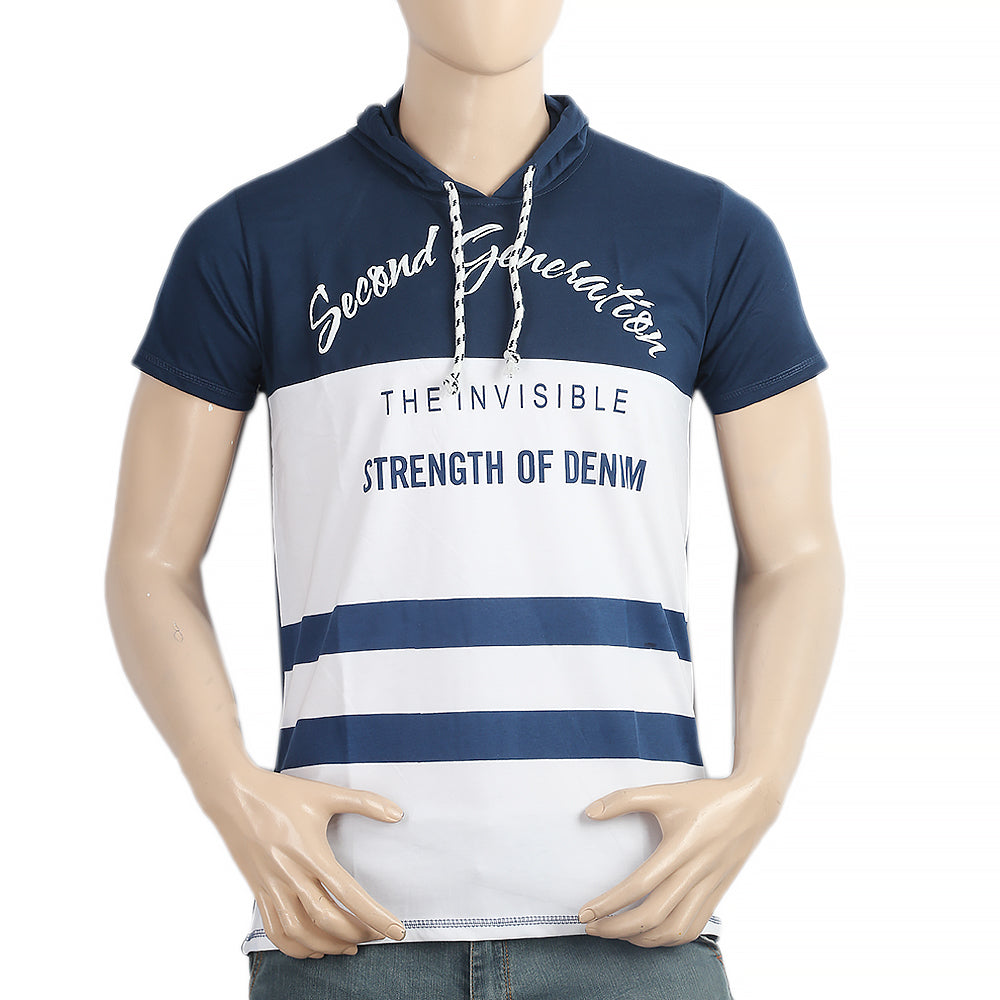 Men's Half Sleeves Round Neck T-Shirt - Navy Blue, Men, T-Shirts And Polos, Chase Value, Chase Value