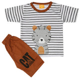 Boys Half Sleeves Suit - Dark Brown, Kids, Boys Sets And Suits, Chase Value, Chase Value