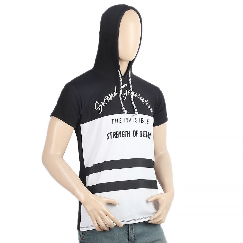 Men's Half Sleeves Round Neck T-Shirt - Black, Men, T-Shirts And Polos, Chase Value, Chase Value