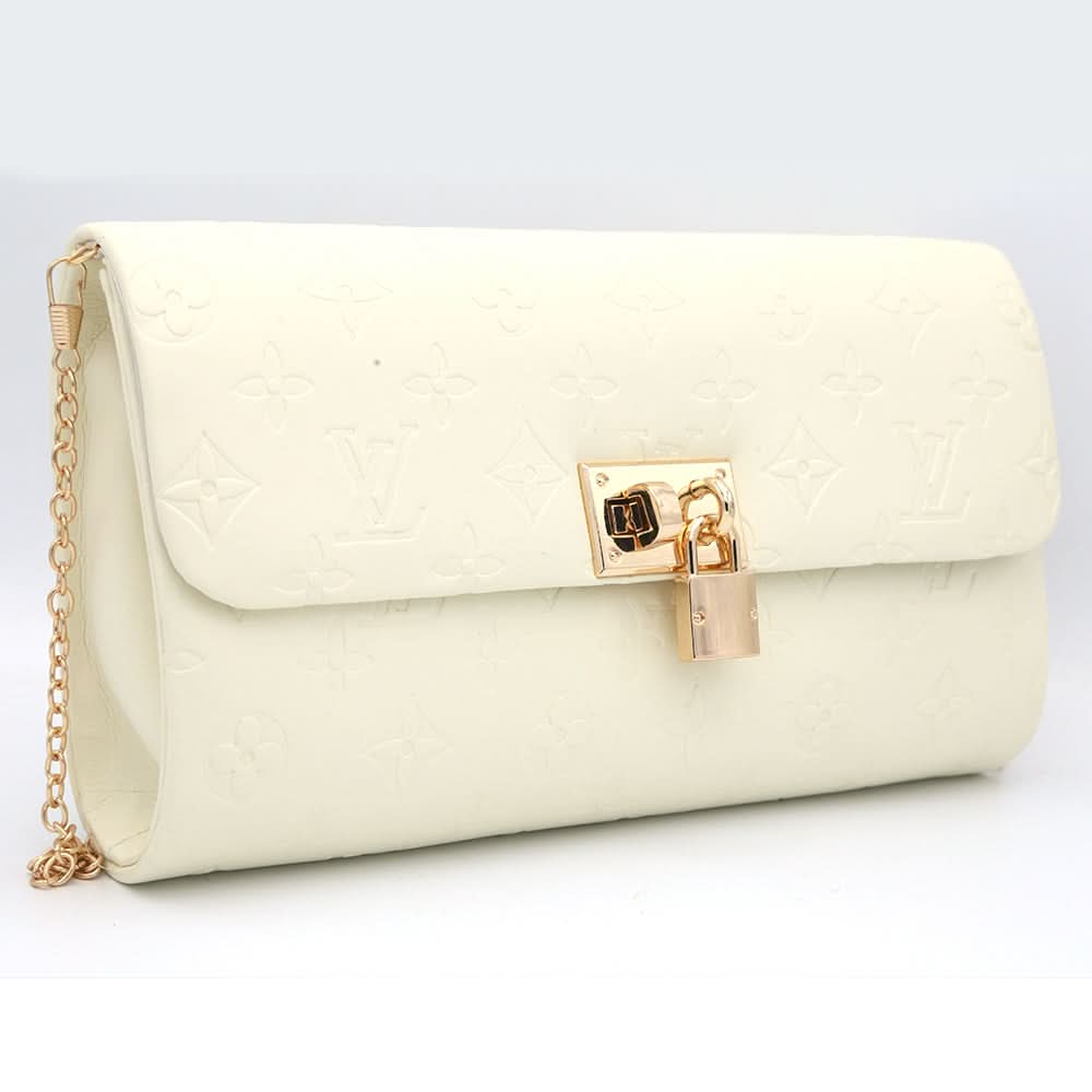 Women's Fancy Clutch 6787 - Off White, Women, Clutches, Chase Value, Chase Value