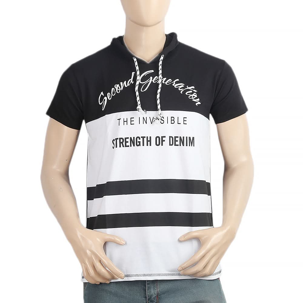 Men's Half Sleeves Round Neck T-Shirt - Black, Men, T-Shirts And Polos, Chase Value, Chase Value