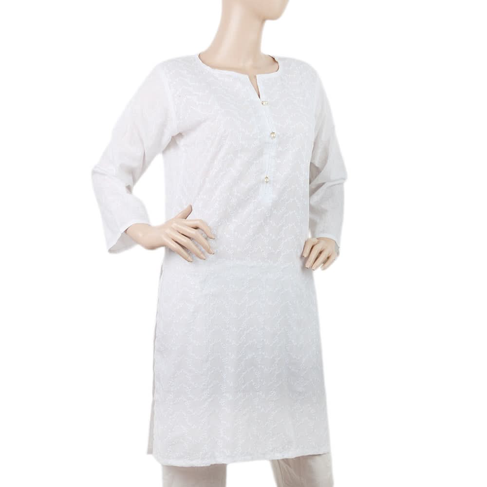 Women's Chicken Kurti - E - White, Women, Ready Kurtis, Chase Value, Chase Value