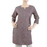 Women's Cotton Printed Kurti - Navy Blue, Women, Ready Kurtis, Chase Value, Chase Value