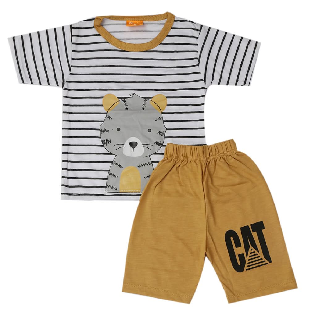 Boys Half Sleeves Suit - Brown, Kids, Boys Sets And Suits, Chase Value, Chase Value