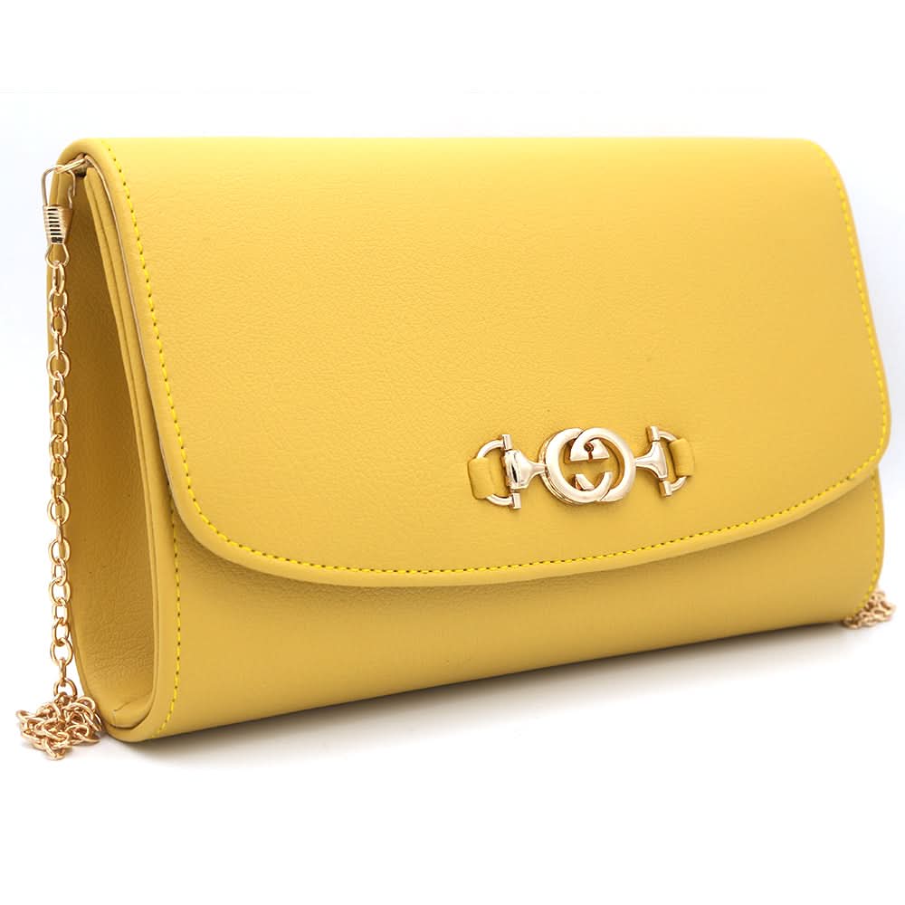 Women's Fancy Clutch 6935 - Mustard, Women, Clutches, Chase Value, Chase Value