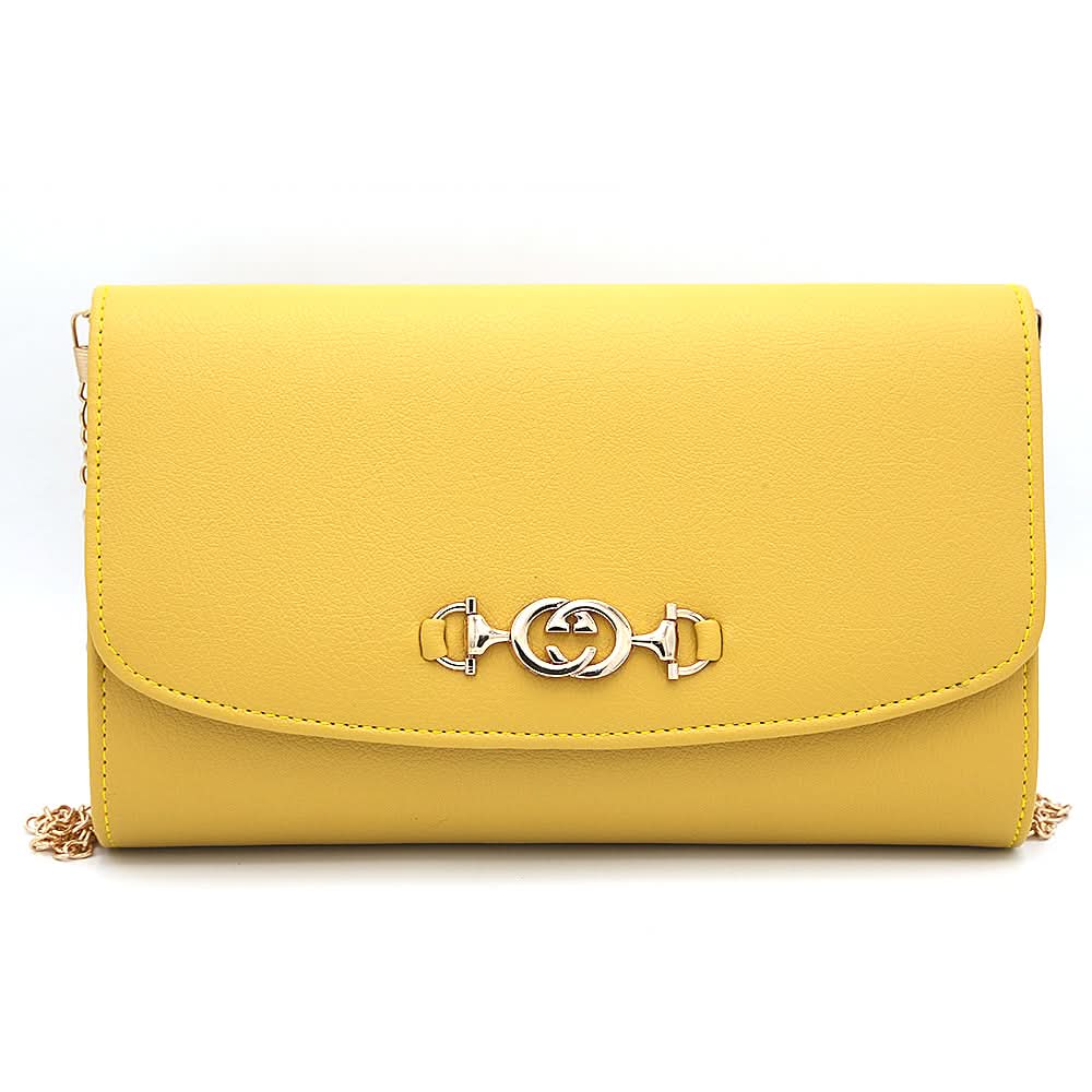 Women's Fancy Clutch 6935 - Mustard, Women, Clutches, Chase Value, Chase Value