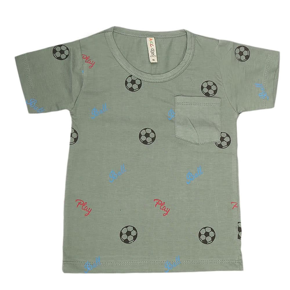 Boys Print T-Shirt  - Green, Kids, Boys T-Shirts, Chase Value, Chase Value