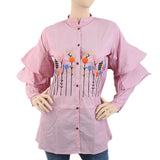 Women's Embroidered Casual Shirt - Light Purple, Women, T-Shirts And Tops, Chase Value, Chase Value