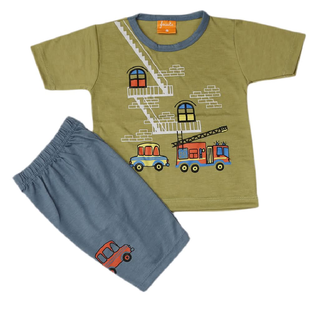 Boys Half Sleeves Suit - Green, Kids, Boys Sets And Suits, Chase Value, Chase Value