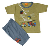 Boys Half Sleeves Suit - Green, Kids, Boys Sets And Suits, Chase Value, Chase Value