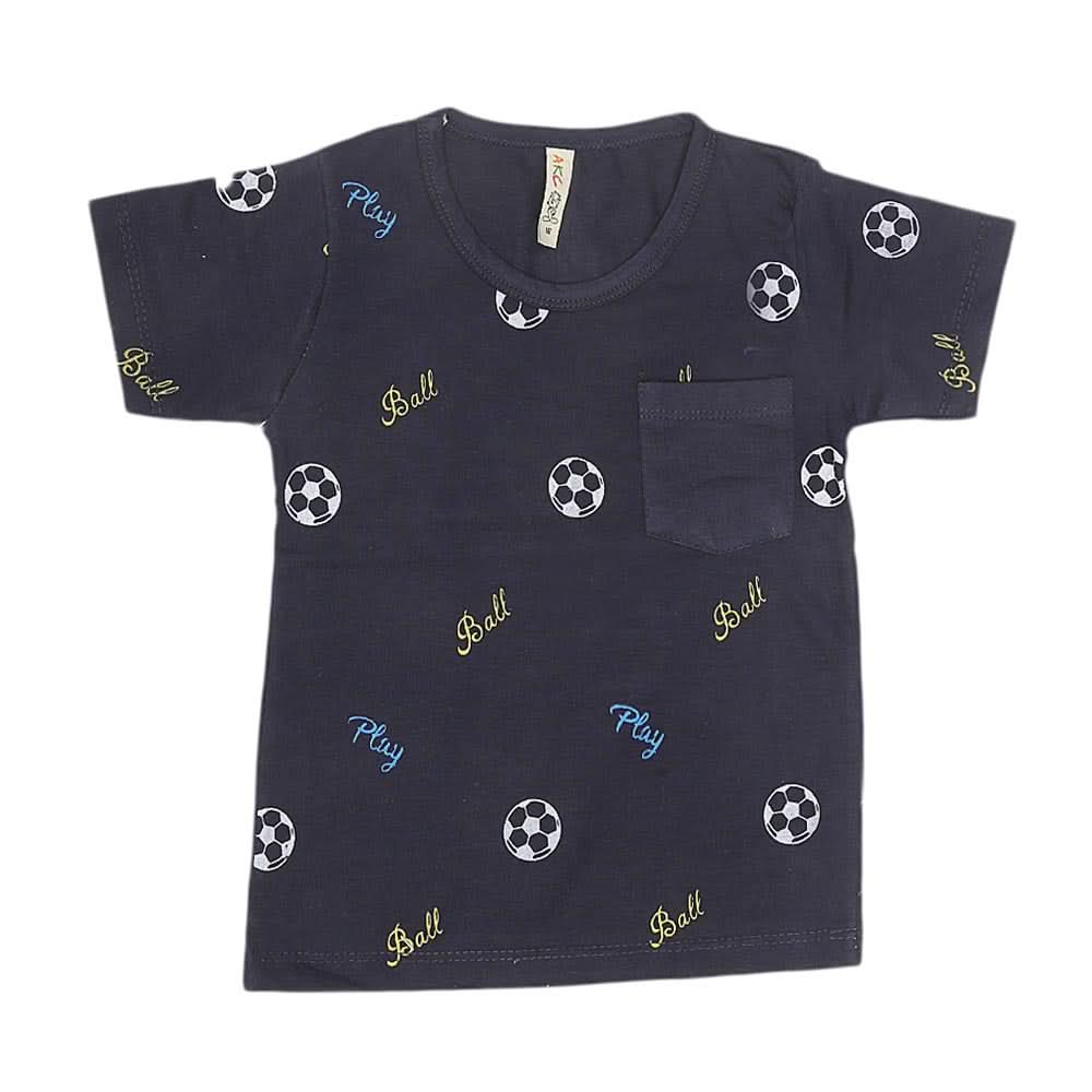 Boys Print T-Shirt  - Navy Blue, Kids, Boys T-Shirts, Chase Value, Chase Value