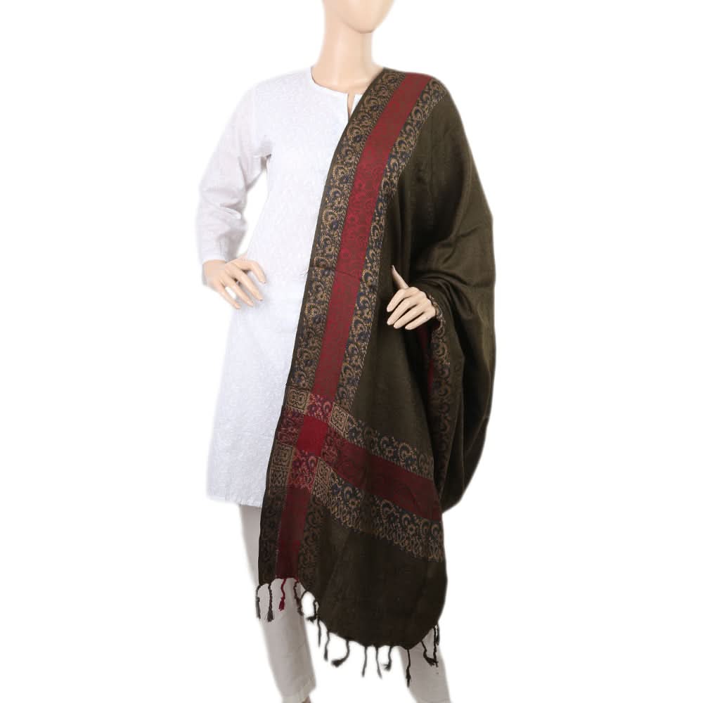 Women Polka Shawl - A - Olive Green, Women, Shawls And Scarves, Chase Value, Chase Value