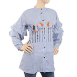 Women's Embroidered Casual Shirt - Navy Blue, Women, T-Shirts And Tops, Chase Value, Chase Value