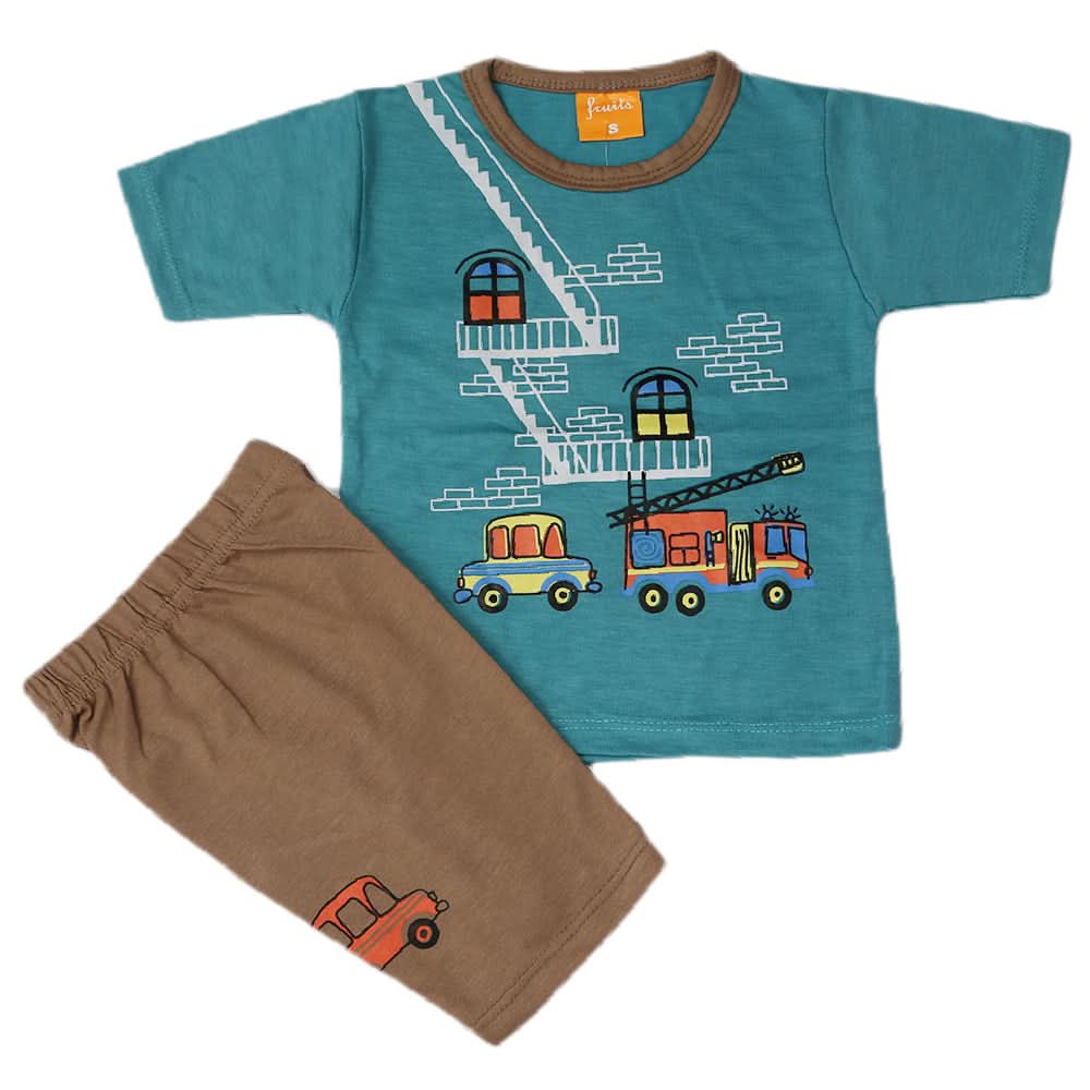 Boys Half Sleeves Suit - Sea Green, Kids, Boys Sets And Suits, Chase Value, Chase Value