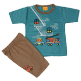 Boys Half Sleeves Suit - Sea Green, Kids, Boys Sets And Suits, Chase Value, Chase Value