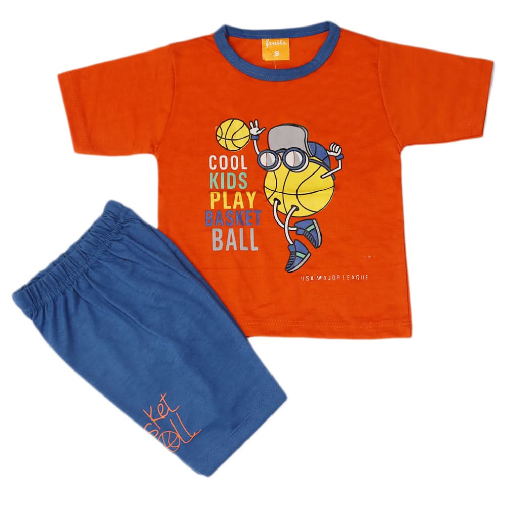 Boys Half Sleeves Suit - Orange, Kids, Boys Sets And Suits, Chase Value, Chase Value