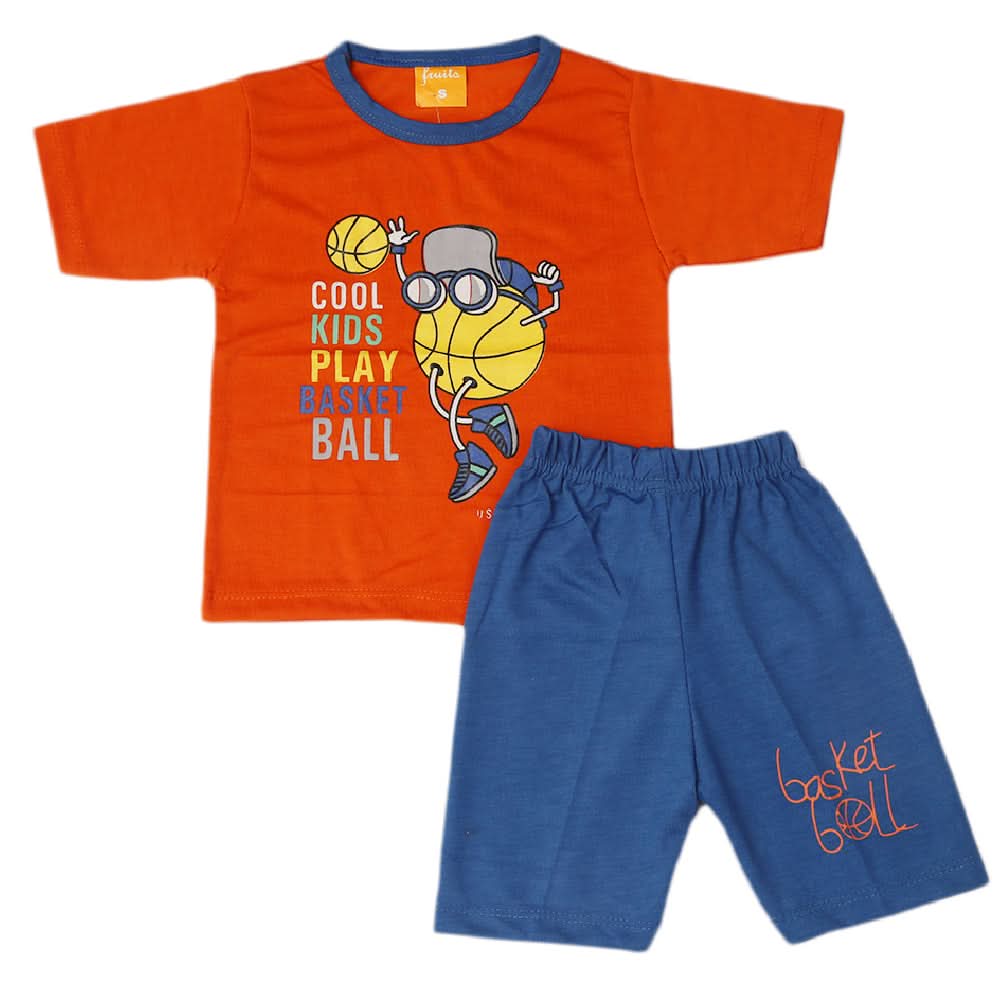 Boys Half Sleeves Suit - Orange, Kids, Boys Sets And Suits, Chase Value, Chase Value