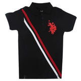 Boys Half Sleeves Polo T-Shirt - Black, Boys T-Shirts, Chase Value, Chase Value