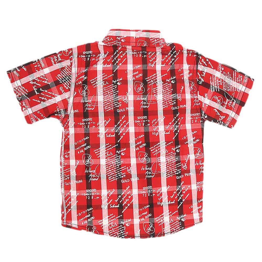 Boys 2 Pcs Check Shirt - Red, Kids, Boys Shirts, Chase Value, Chase Value