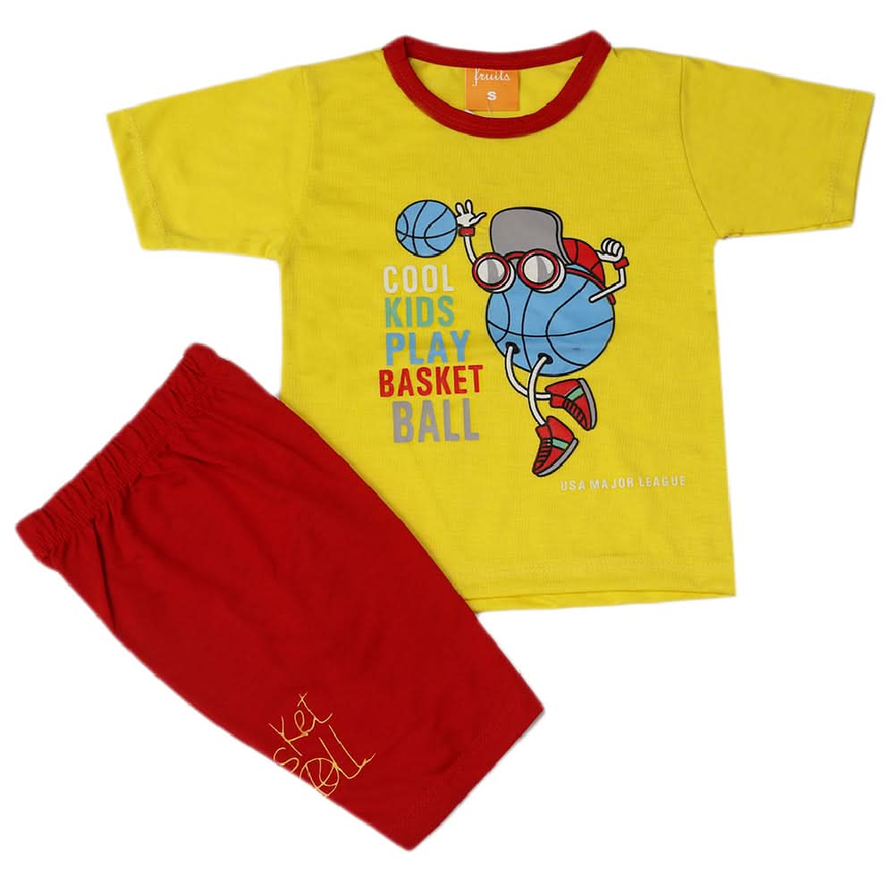 Boys Half Sleeves Suit - Yellow, Kids, Boys Sets And Suits, Chase Value, Chase Value