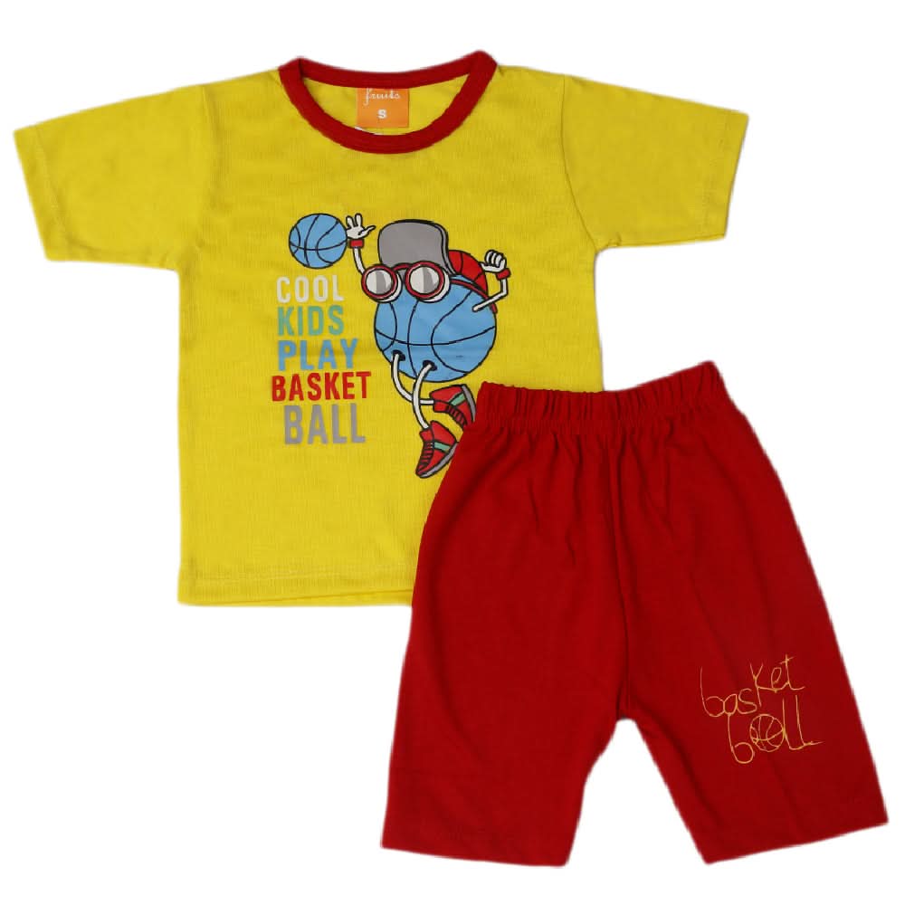 Boys Half Sleeves Suit - Yellow, Kids, Boys Sets And Suits, Chase Value, Chase Value