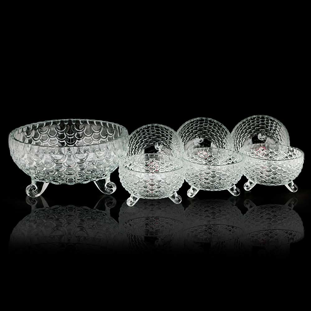 Glass Fruit Bowl Set 7 Pcs, Crockery & Kitchenware, Chase Value, Chase Value