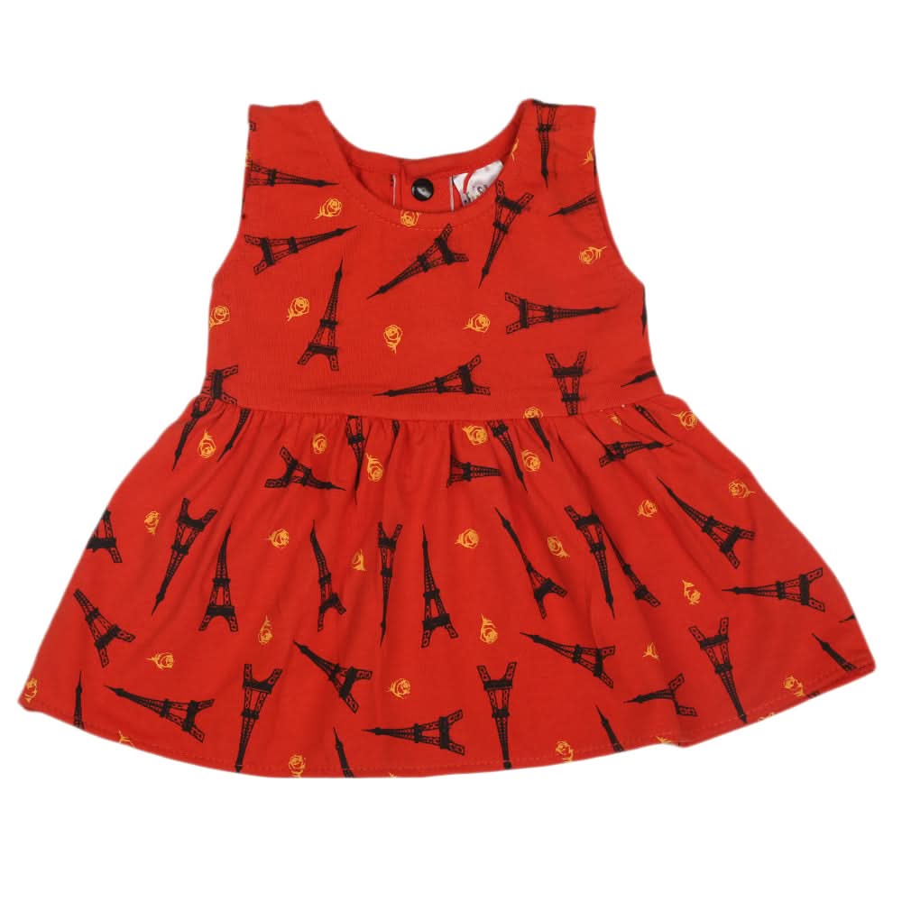 Newborn Girls Frock - Red, Kids, Newborn Girls Frocks, Chase Value, Chase Value