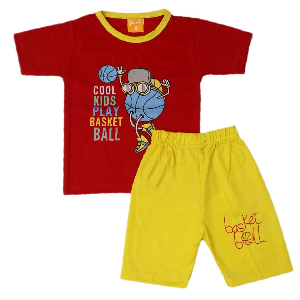 Boys Half Sleeves Suit - Red, Kids, Boys Sets And Suits, Chase Value, Chase Value