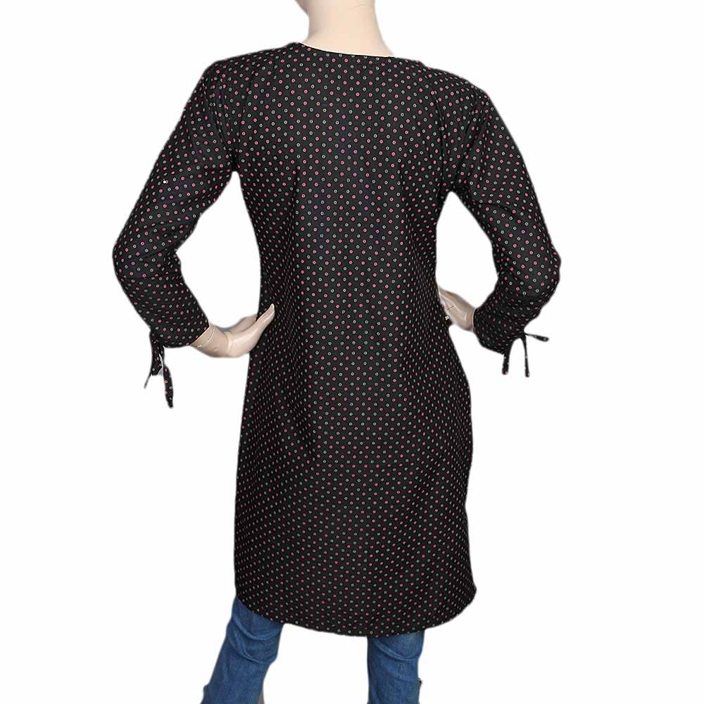 Women's Cotton Kurti - Black, Women, Ready Kurtis, Chase Value, Chase Value