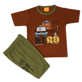 Boys Half Sleeves Suit - Dark Brown, Kids, Boys Sets And Suits, Chase Value, Chase Value