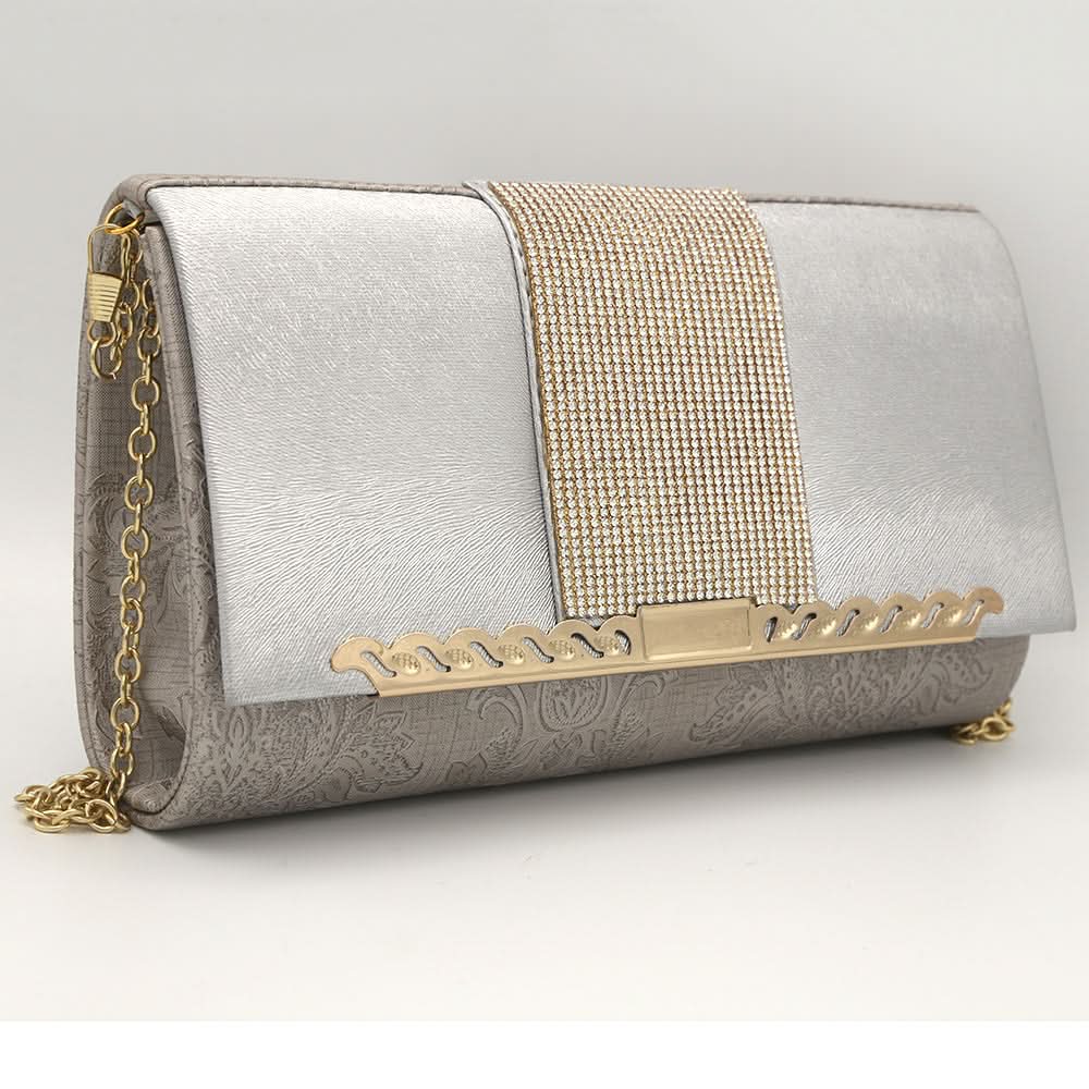 Women's Fancy Clutch 6700- Silver, Women, Clutches, Chase Value, Chase Value