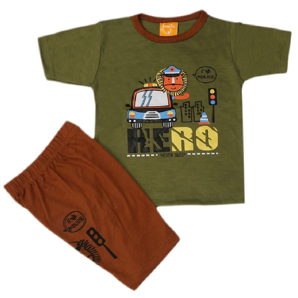 Boys Half Sleeves Suit - Green, Boys Sets & Suits, Chase Value, Chase Value