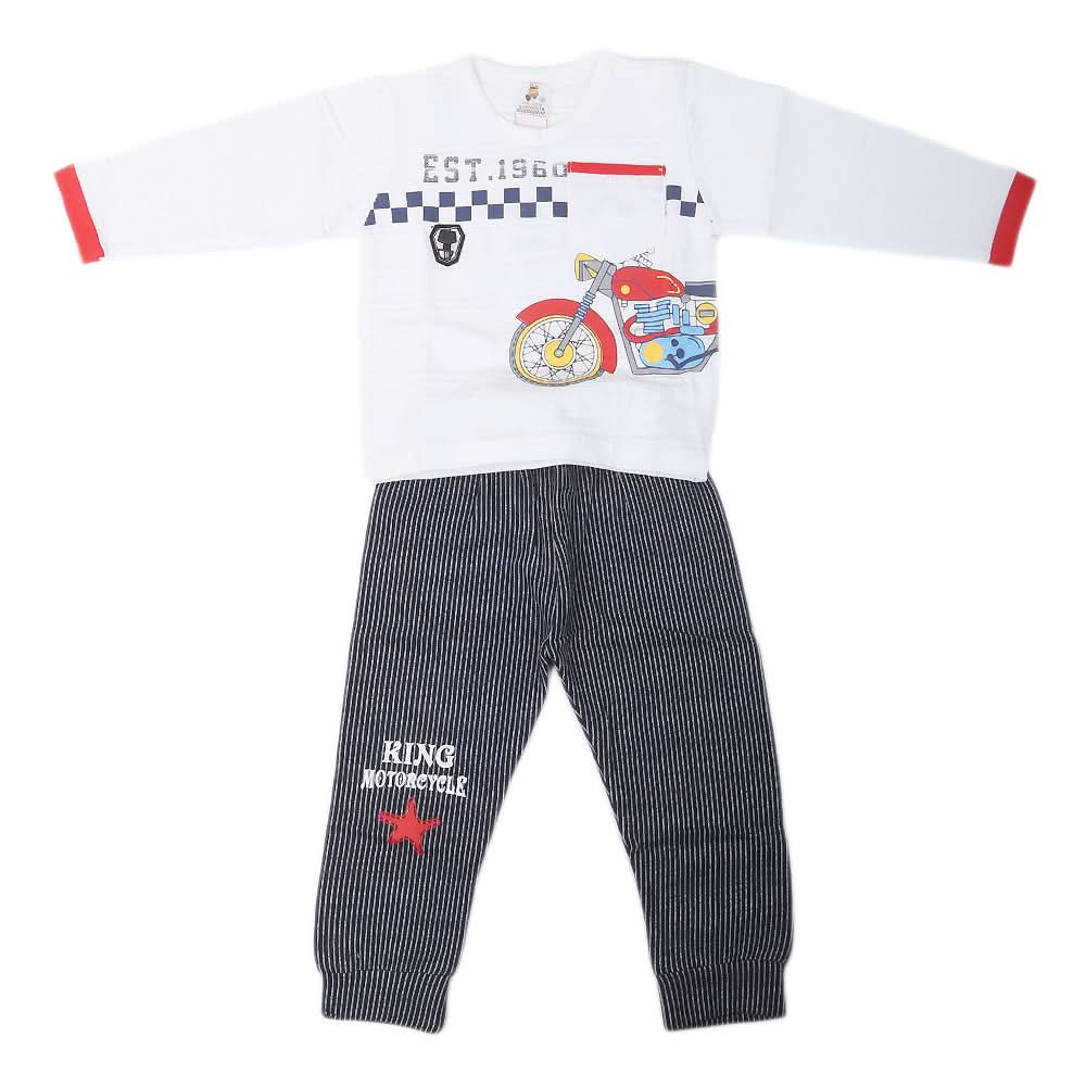 Boys Full Sleeves Suit - White, Kids, Boys Sets And Suits, Chase Value, Chase Value