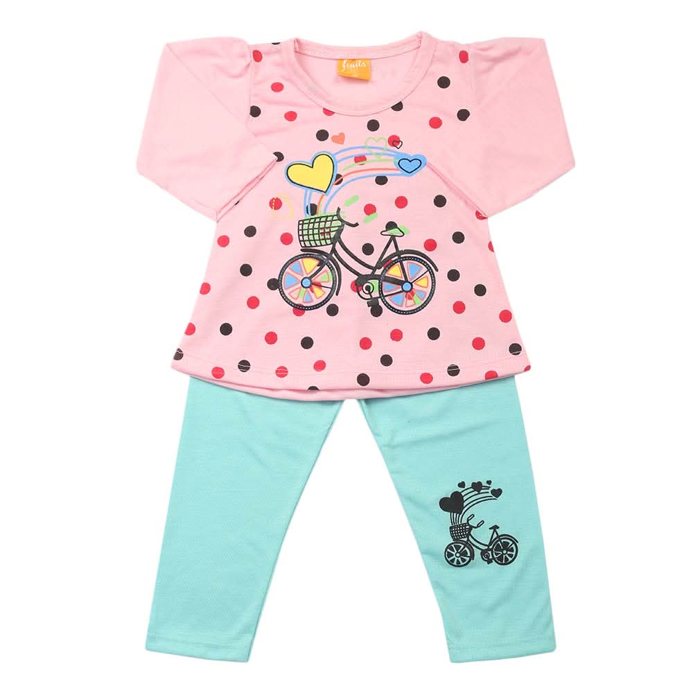 Girls Full Sleeves Suit - Pink, Girls Suits, Chase Value, Chase Value