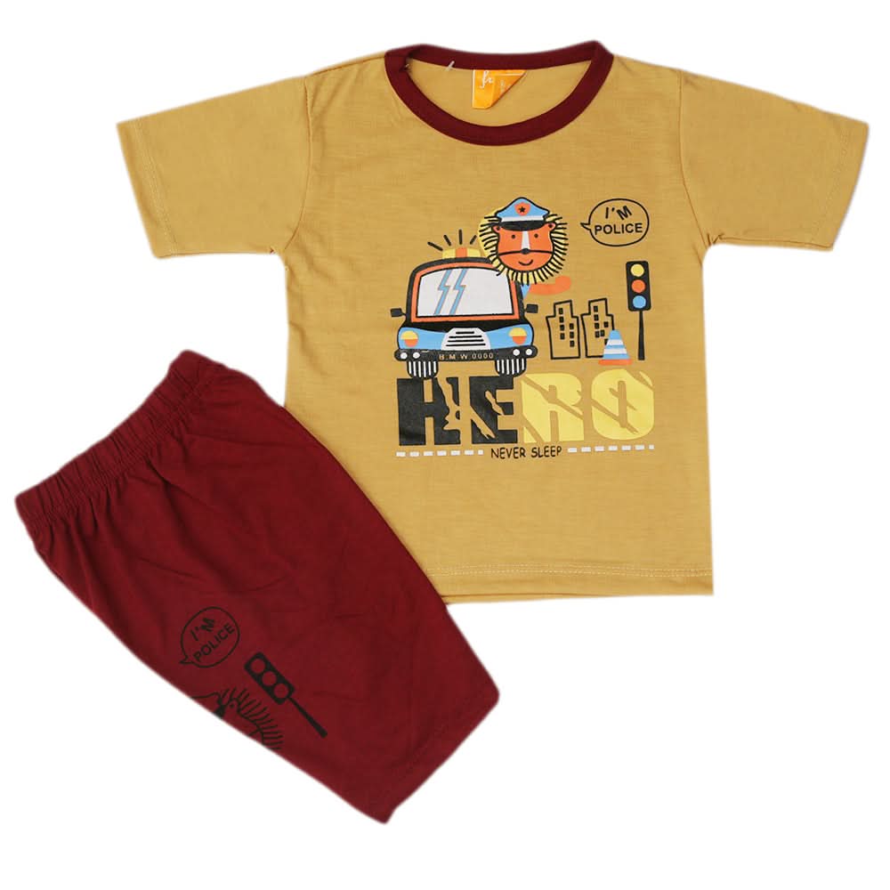 Boys Half Sleeves Suit - Brown, Kids, Boys Sets And Suits, Chase Value, Chase Value