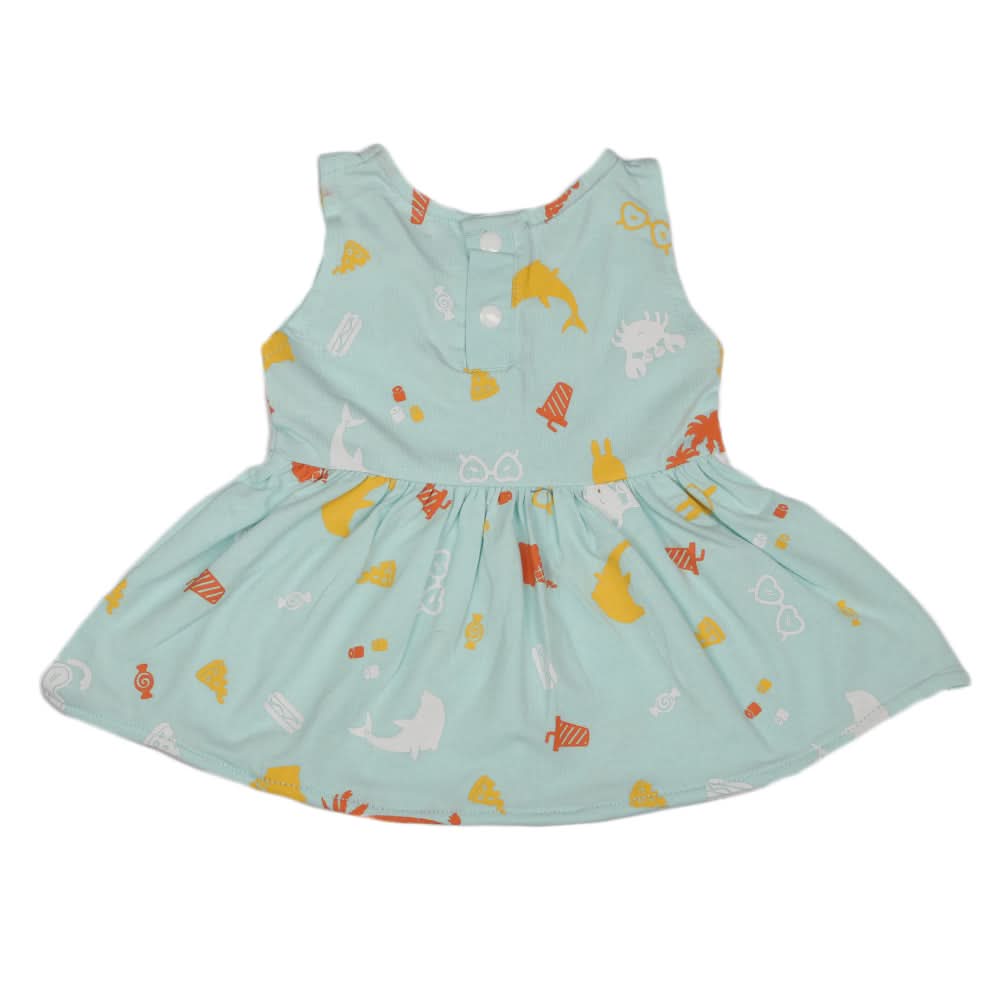 Newborn Girls Frock - Sky Blue, Kids, Newborn Girls Frocks, Chase Value, Chase Value