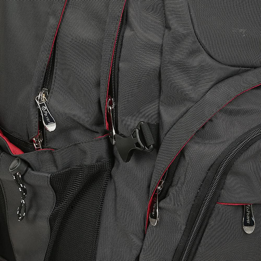 Trolley Laptop Backpack 5176-21 (SH25) - Black & Red, Kids, School And Laptop Bags, Chase Value, Chase Value
