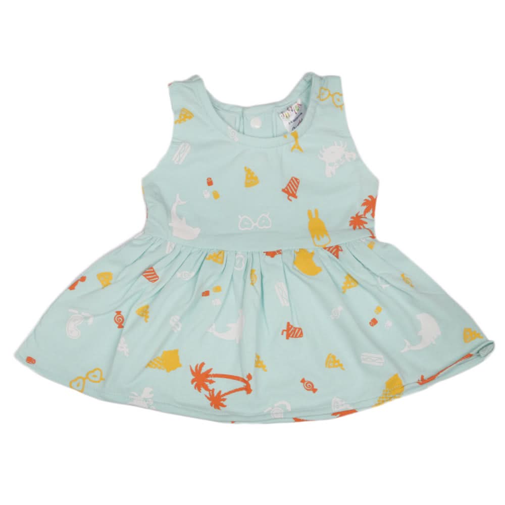 Newborn Girls Frock - Sky Blue, Kids, Newborn Girls Frocks, Chase Value, Chase Value
