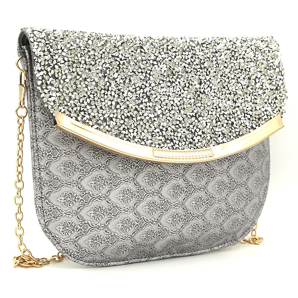 Women's Clutch 6717 - Silver, Women, Clutches, Chase Value, Chase Value