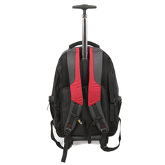 Trolley Laptop Backpack 5176-21 (SH25) - Black & Red, Kids, School And Laptop Bags, Chase Value, Chase Value