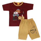 Boys Half Sleeves Suit - Maroon, Kids, Boys Sets And Suits, Chase Value, Chase Value