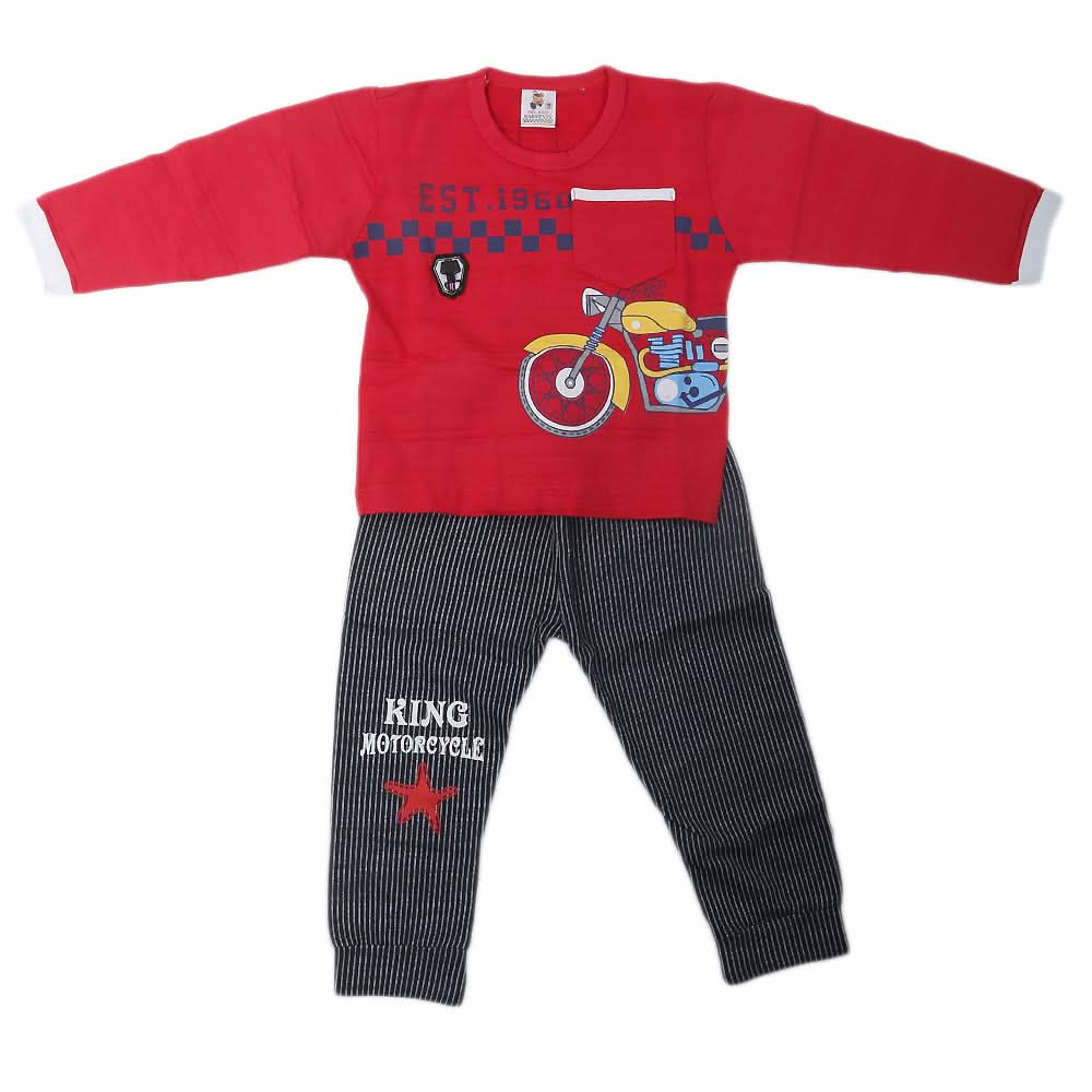 Boys Full Sleeves Suit - Red, Kids, Boys Sets And Suits, Chase Value, Chase Value