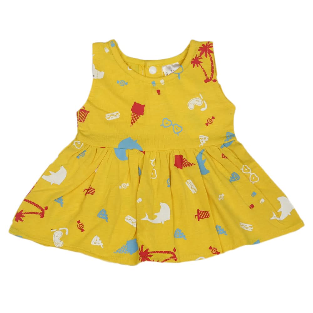 Newborn Girls Frock - Yellow, Kids, Newborn Girls Frocks, Chase Value, Chase Value